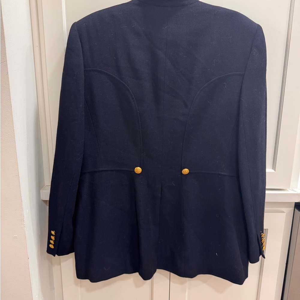 Ralph Lauren Classic Navy Blazer with Gold Accents - Picture 5 of 7